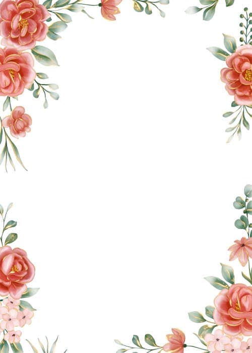 bordure de fleurs