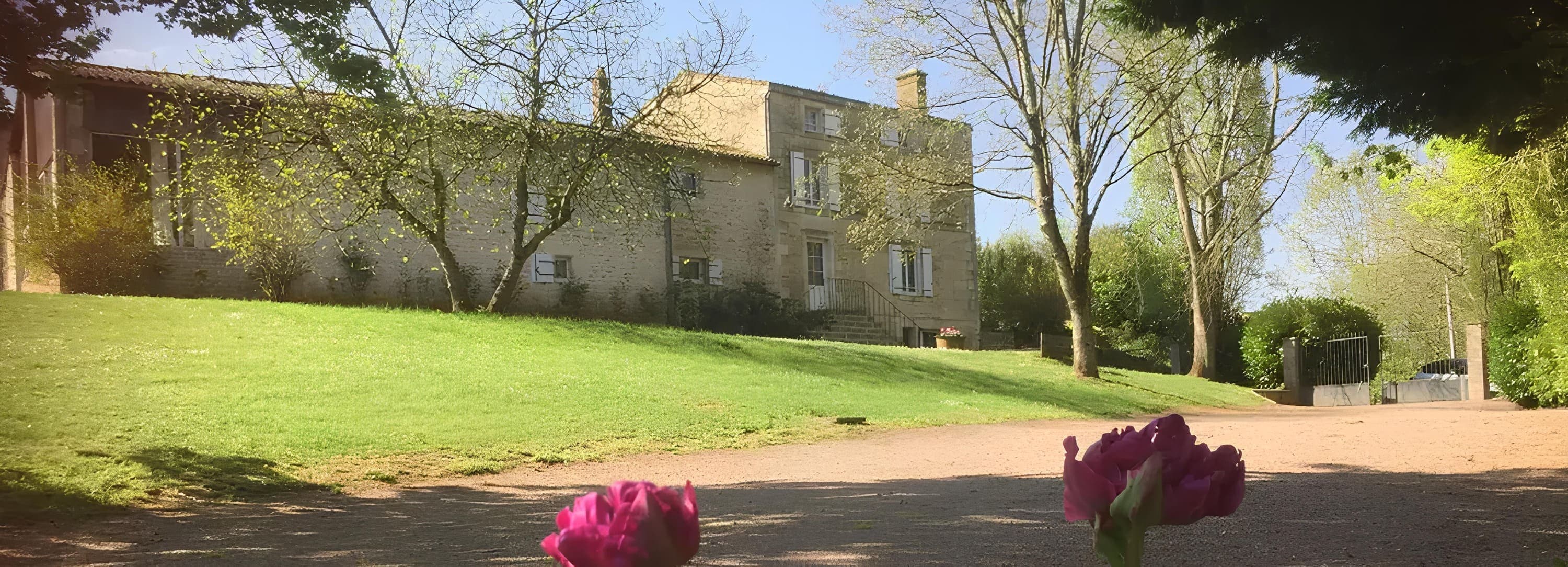 Vue partielle du Domaine du Vieux Lavoir, idéal pour l'organisation de mariages et grandes réceptions dans les Deux-Sèvres. Découvrez l'espace bar convivial et nos quatre gîtes, offrant une capacité d'hébergement pour 55 personnes sur place. Un lieu unique pouvant accueillir jusqu'à 130 invités pour vos événements mémorables.